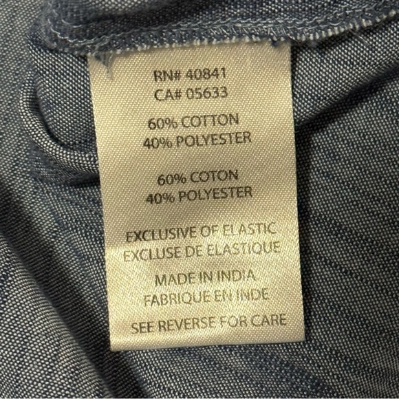 Old Ranch Brand | Rae Women’s Chambray Sleeveless Button Up Y Neck Tank Top XXL - Picture 7 of 8